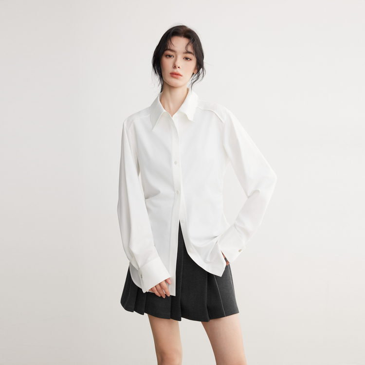 

ELLE Рубашка Women's White Lapel Moderate