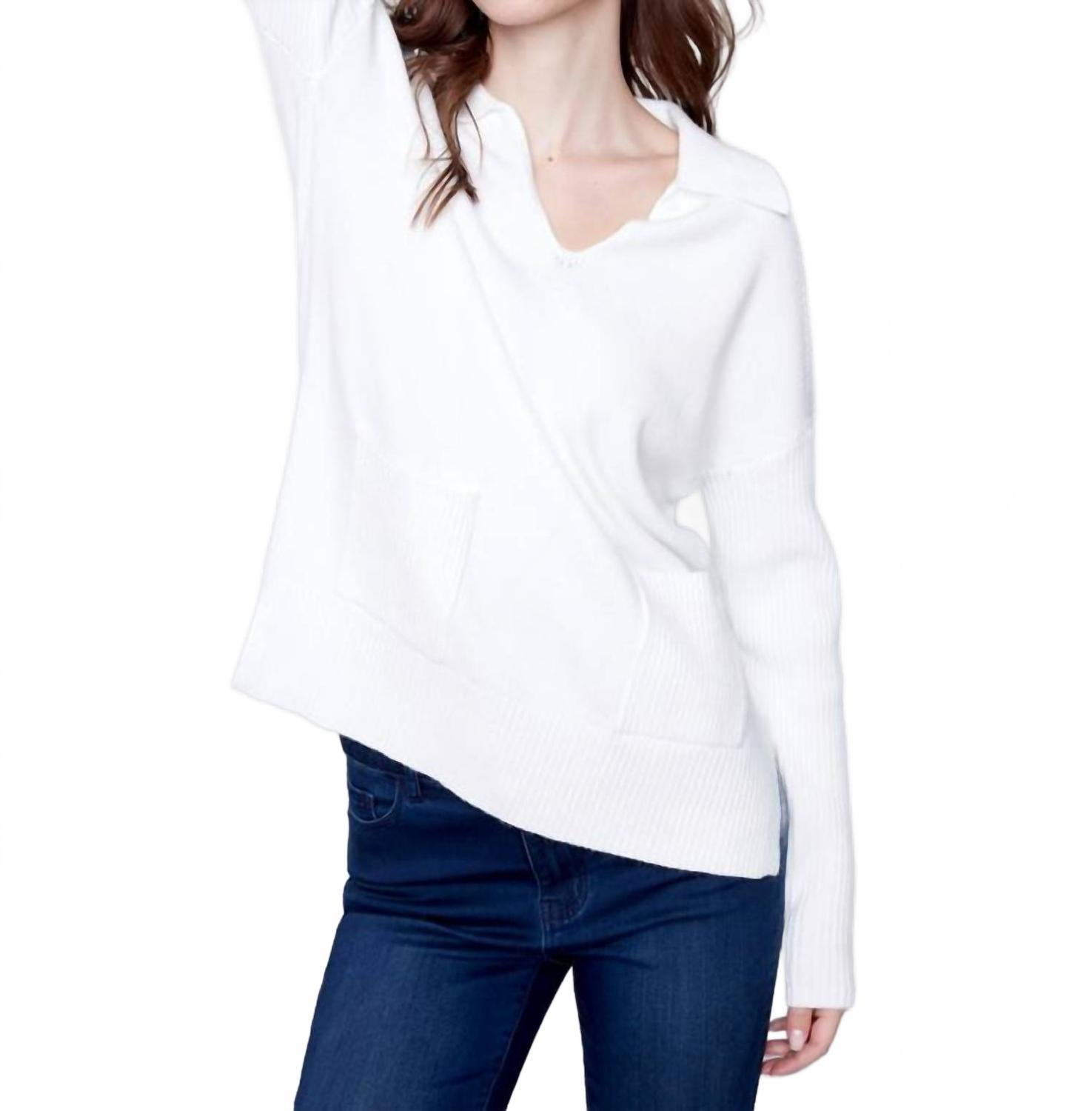 

Джемпер с длинными рукавами и передним карманом кремового цвета Charlie B, кремовый