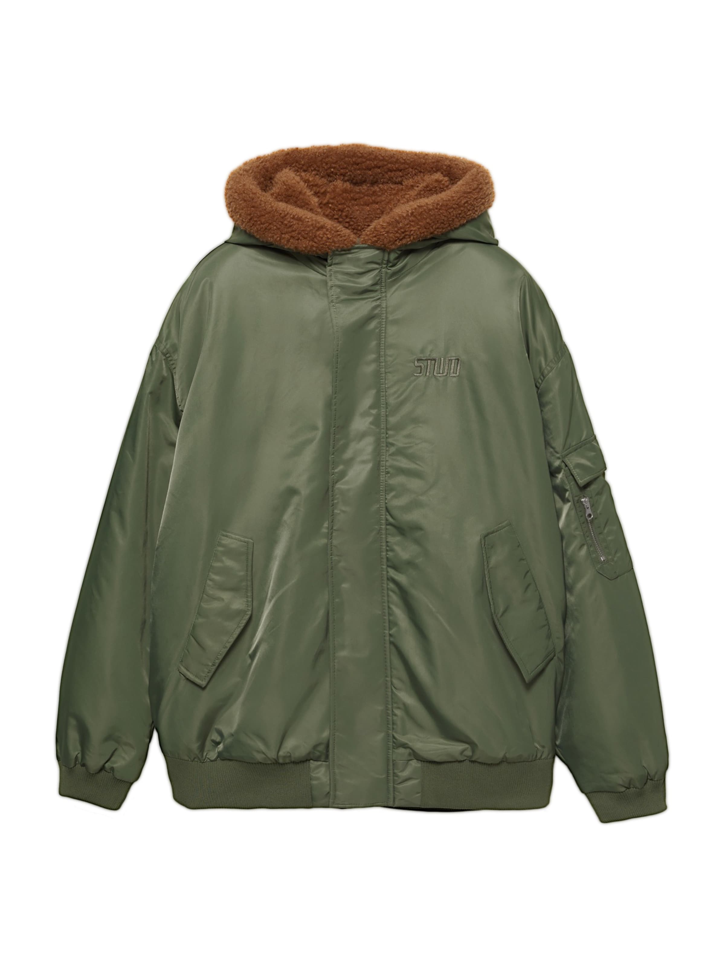 

Pull&Bear Зимняя куртка в цвете Olive