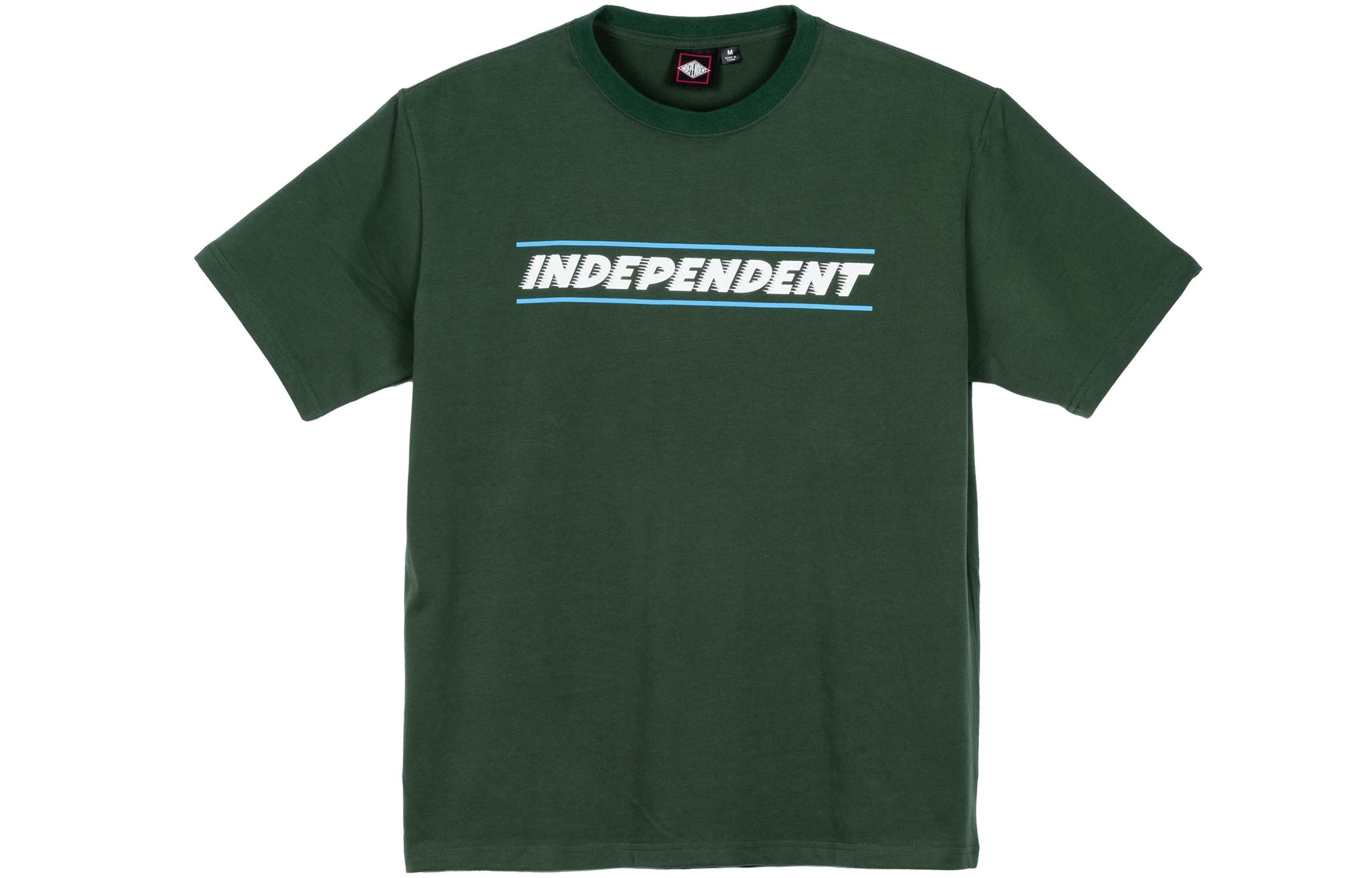 

Футболка унисекс с рукавом три четверти INDEPENDENT, Океановая зелень