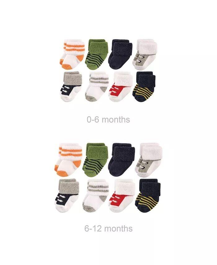 

Хлопковые махровые носки Baby Boys Grow with Me, синие спортивные, 0–6 и 6–12 месяцев Luvable Friends, мультиколор