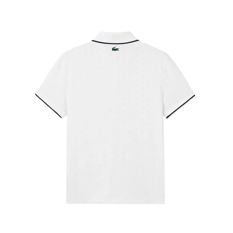 Женское поло LACOSTE Classic, умеренный крой, белый — фото 3
