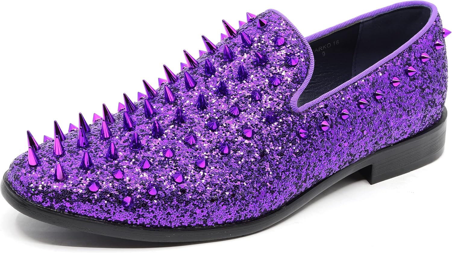 

Мужские модные блестящие туфли-лоферы Metrocharm с пайетками, для вечернего костюма, без шнурков SM-16, фиолетовый