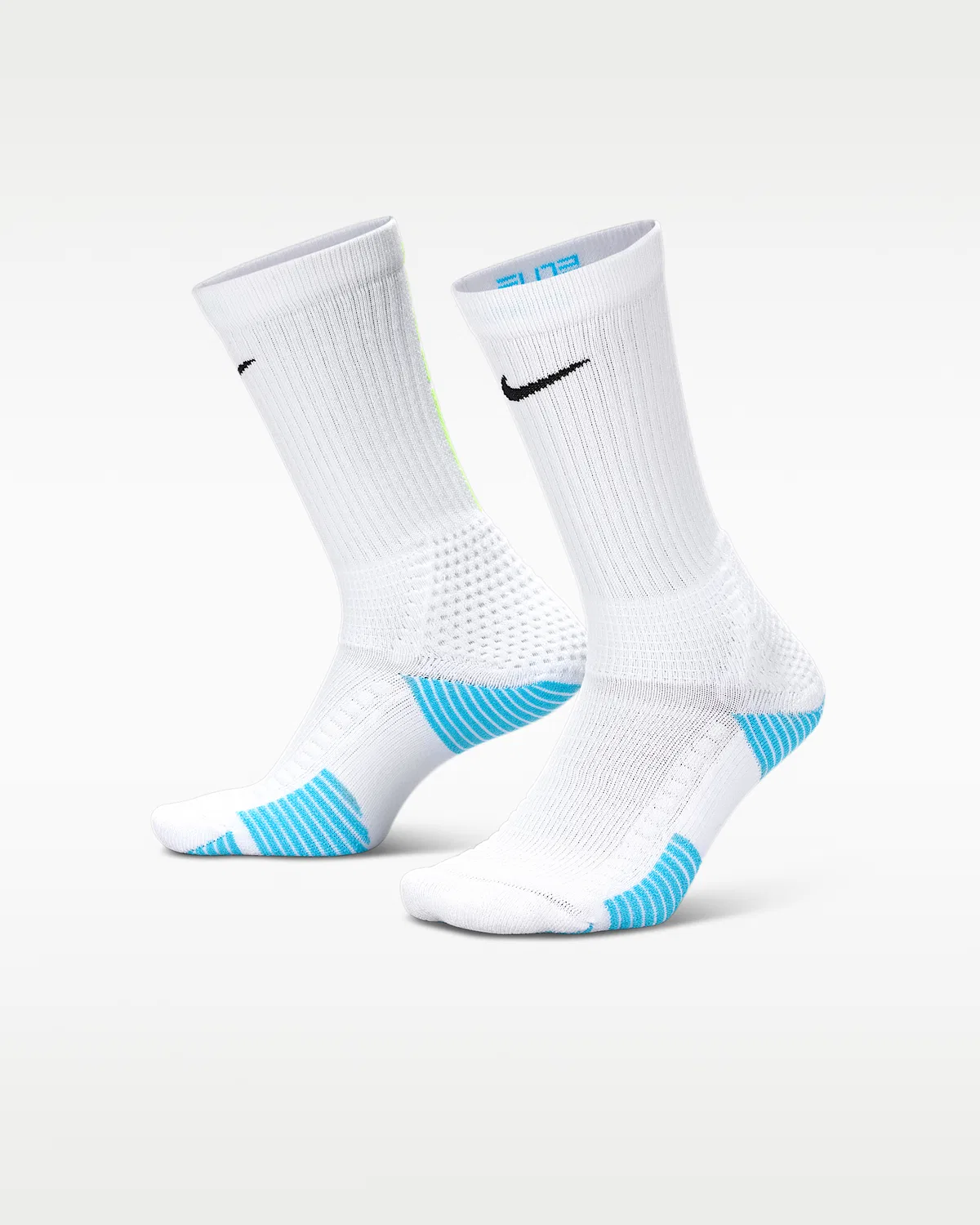 Носки Nike Elite 2.0 с амортизацией (1 пара), White/Volt/Baltic Blue/Black