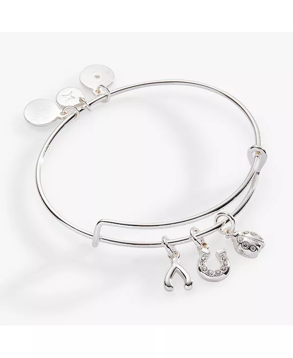 

Браслет ко Дню Святого Патрика, любовь и удача, многофункциональный шарм Alex And Ani, silver