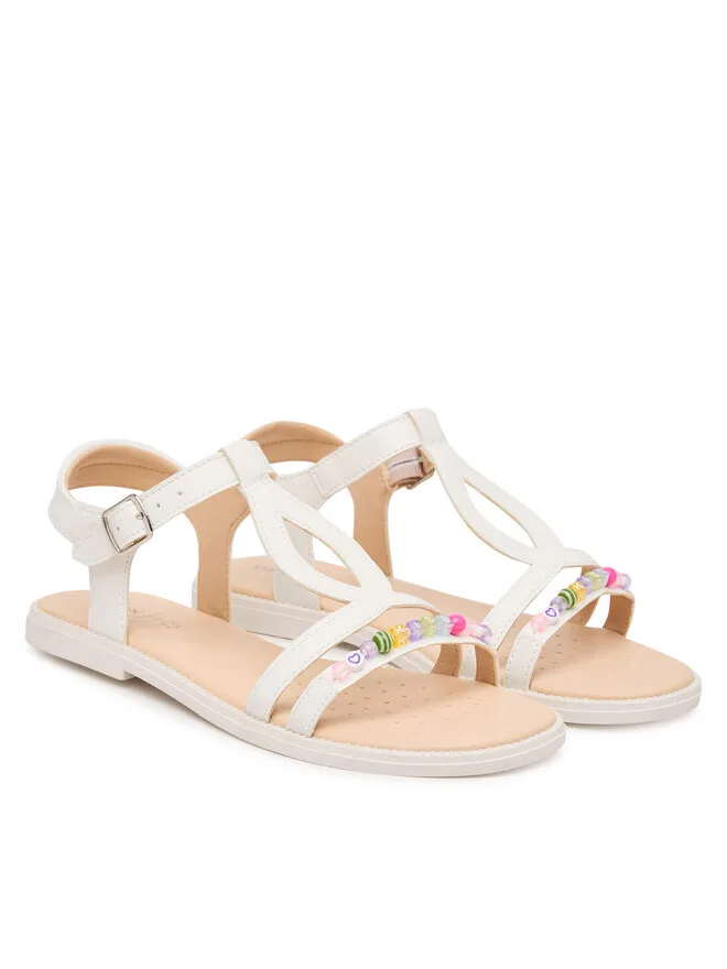 Geox Сандалии Сандалии Jr Sandal Karly J6535H 000BC C1000 D белые — фото 2