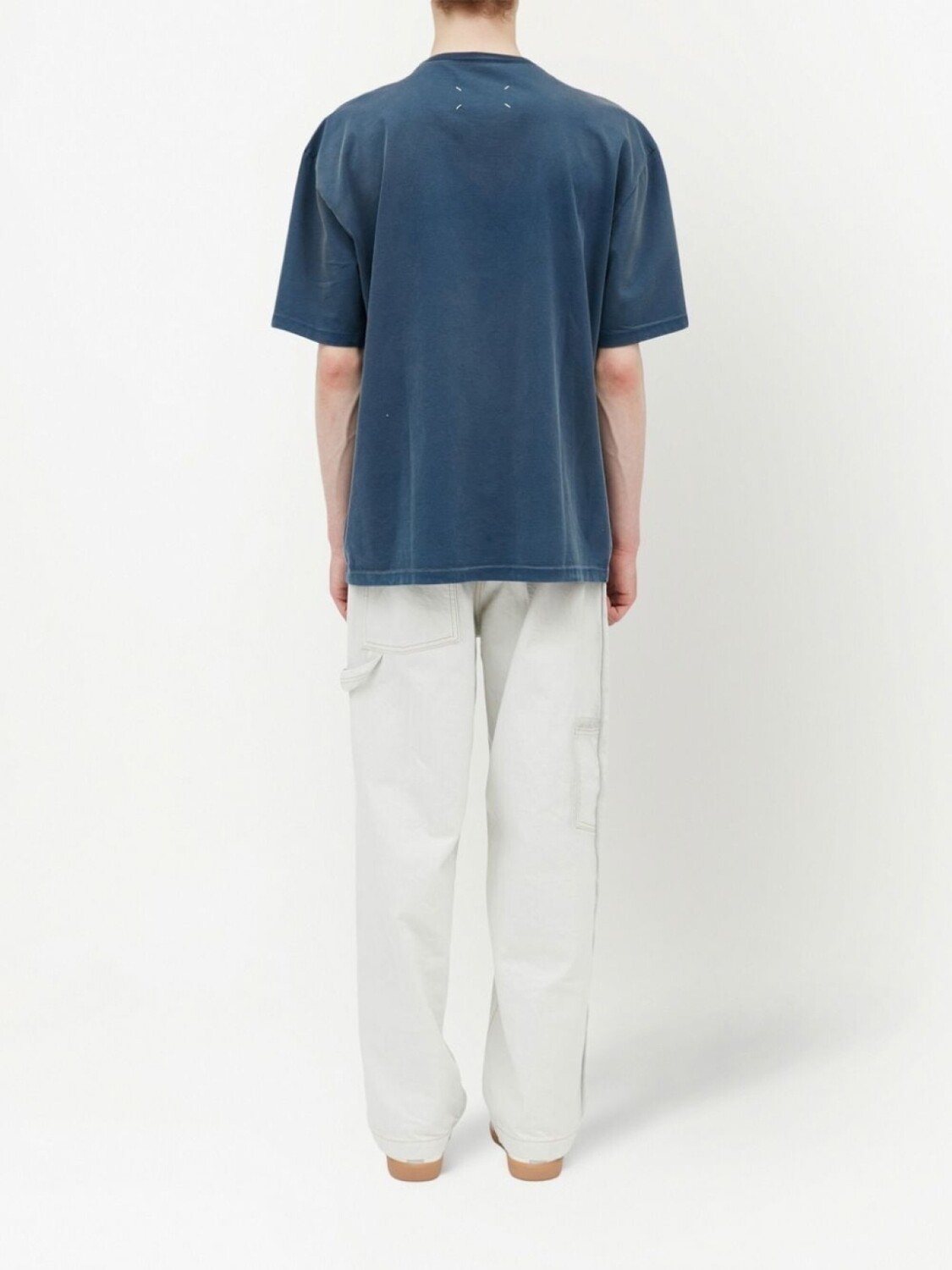 Maison Margiela футболка из джерси с логотипом, синий — фото 4