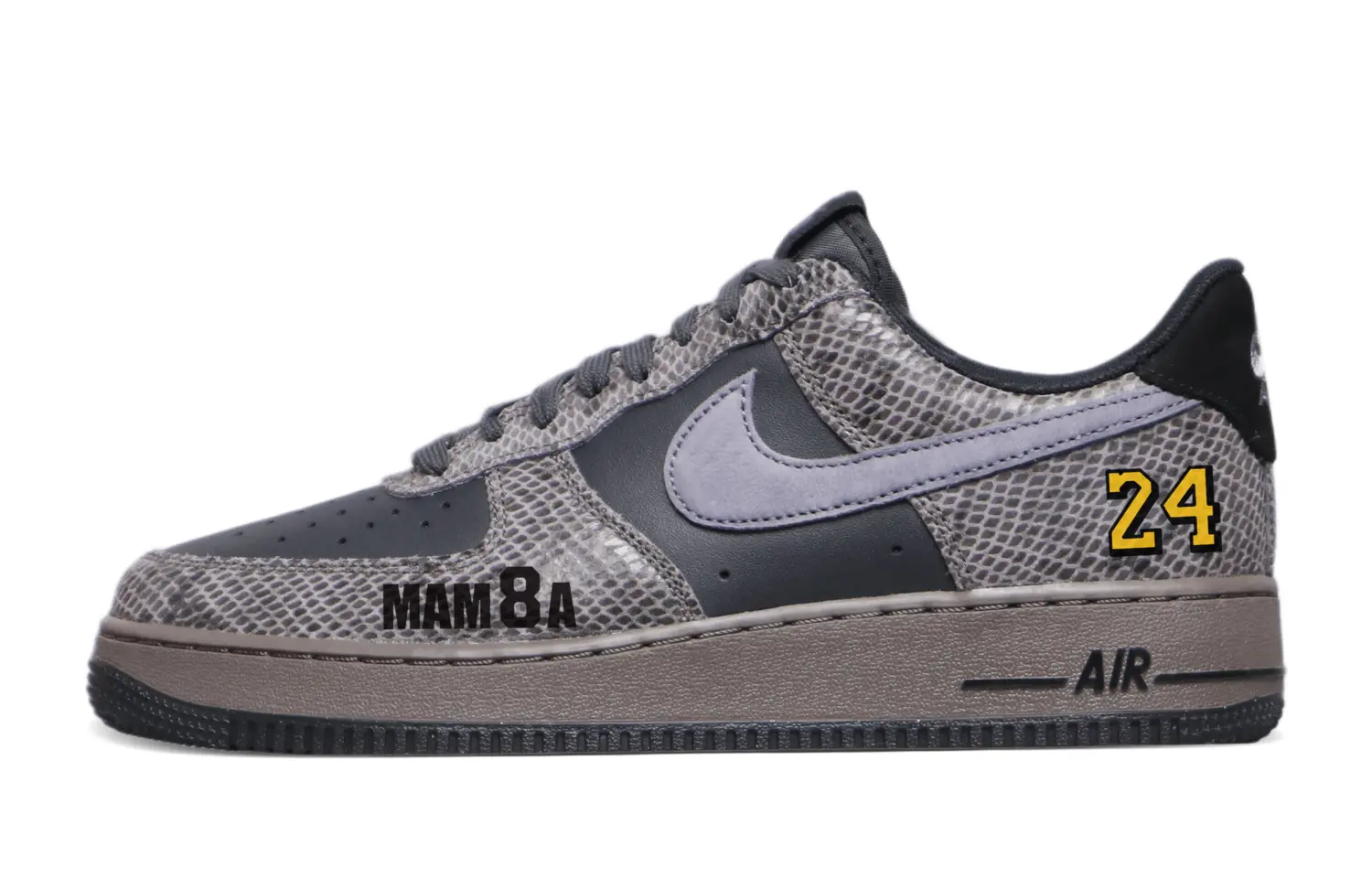 

Кроссовки Nike Air Force 1 противоскользящие износостойкие низкие для скейтбординга мужские тёмно-серые, цвет Dark Gray