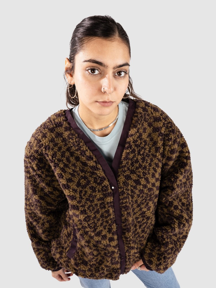 

Зимняя куртка Vans Suffolk Cheetah Check Pile Mantel, dark port