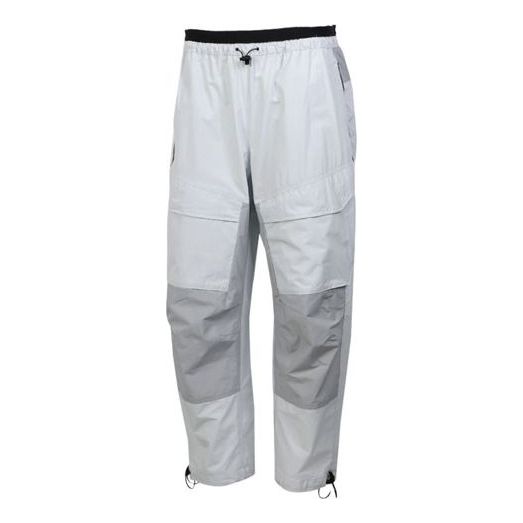 

Брюки drawstring woven casual sports long pants white gray Nike, серый