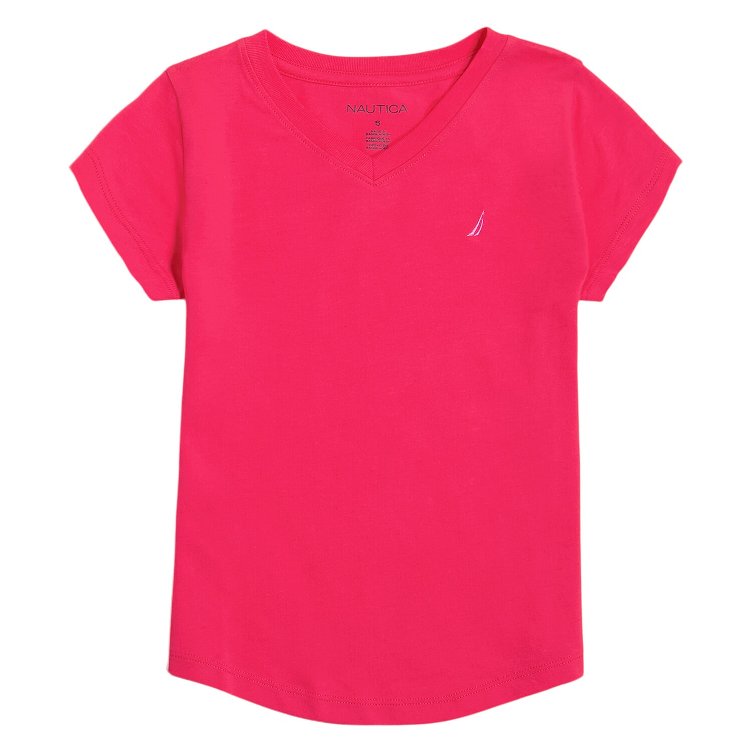 

Футболка Nautica с v-образным вырезом для девочек (7–16), цвет Red Chili Heather