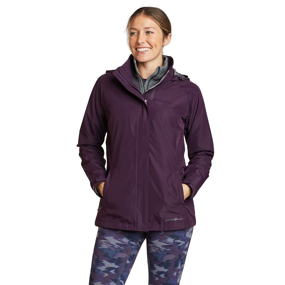 

Женская складная куртка из непромокаемой ткани Eddie Bauer, цвет Deep Eggplant