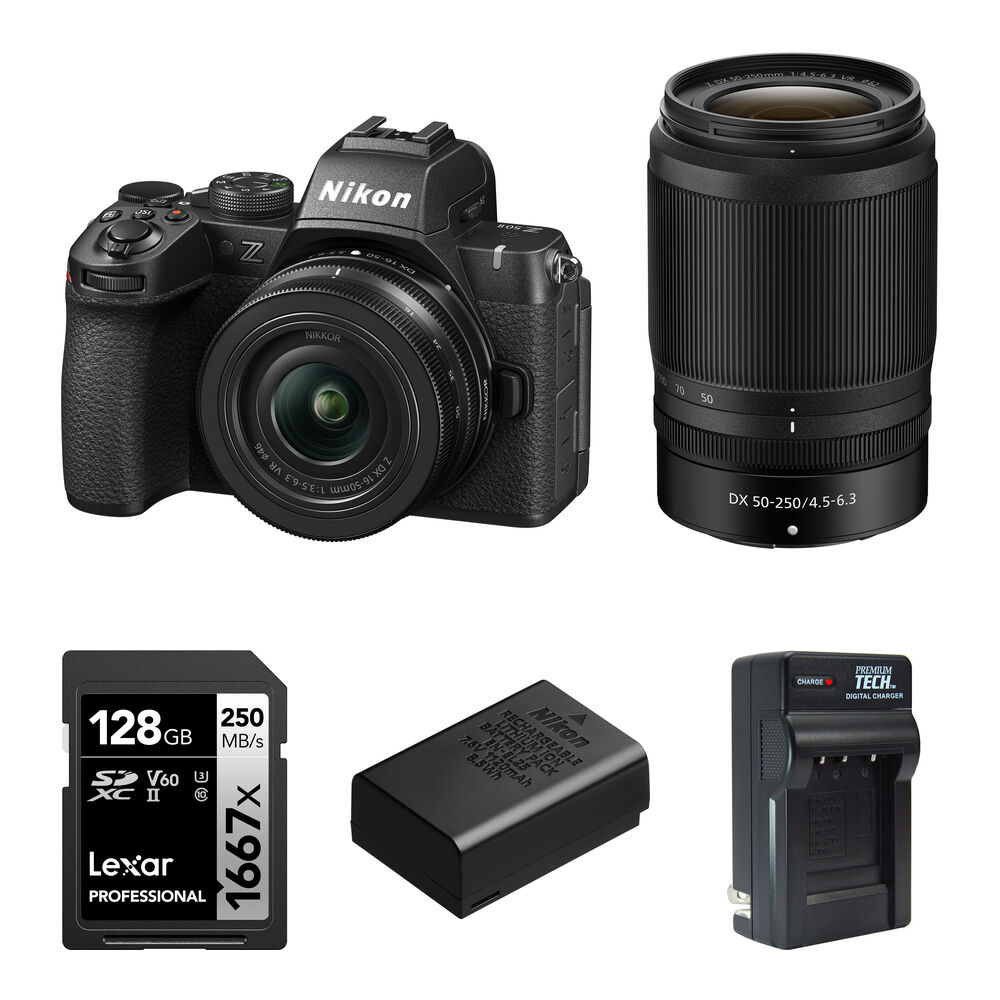

Беззеркальная камера Nikon Z50 II Mirrorless Camera with 16-50mm & 50-250mm Lenses