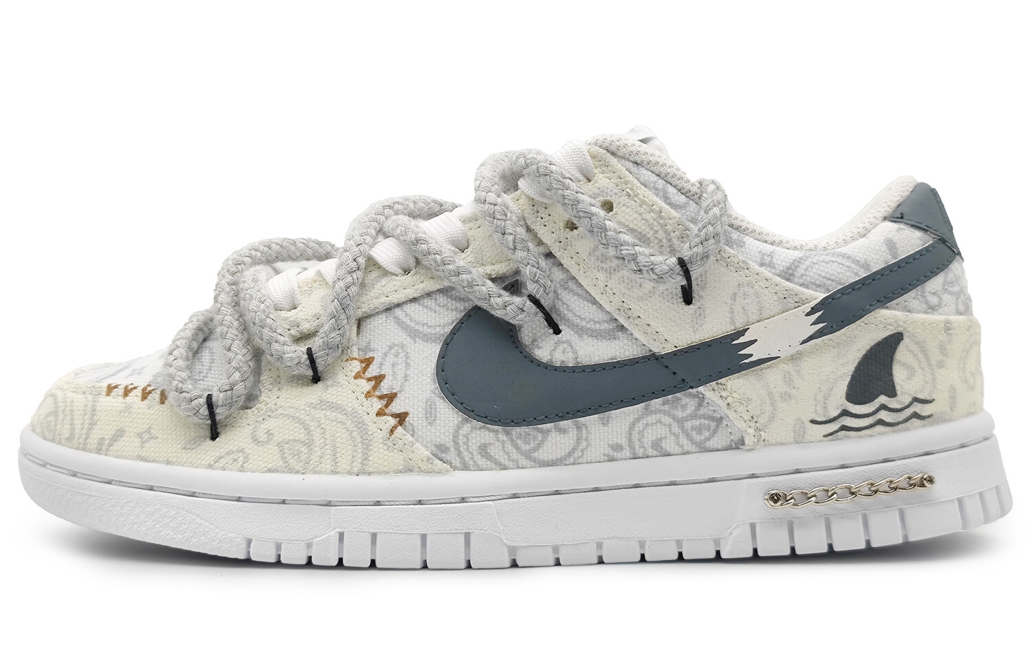 

Кроссовки Nike Dunk Skateboard Shoes Women's Low-Top White Gray