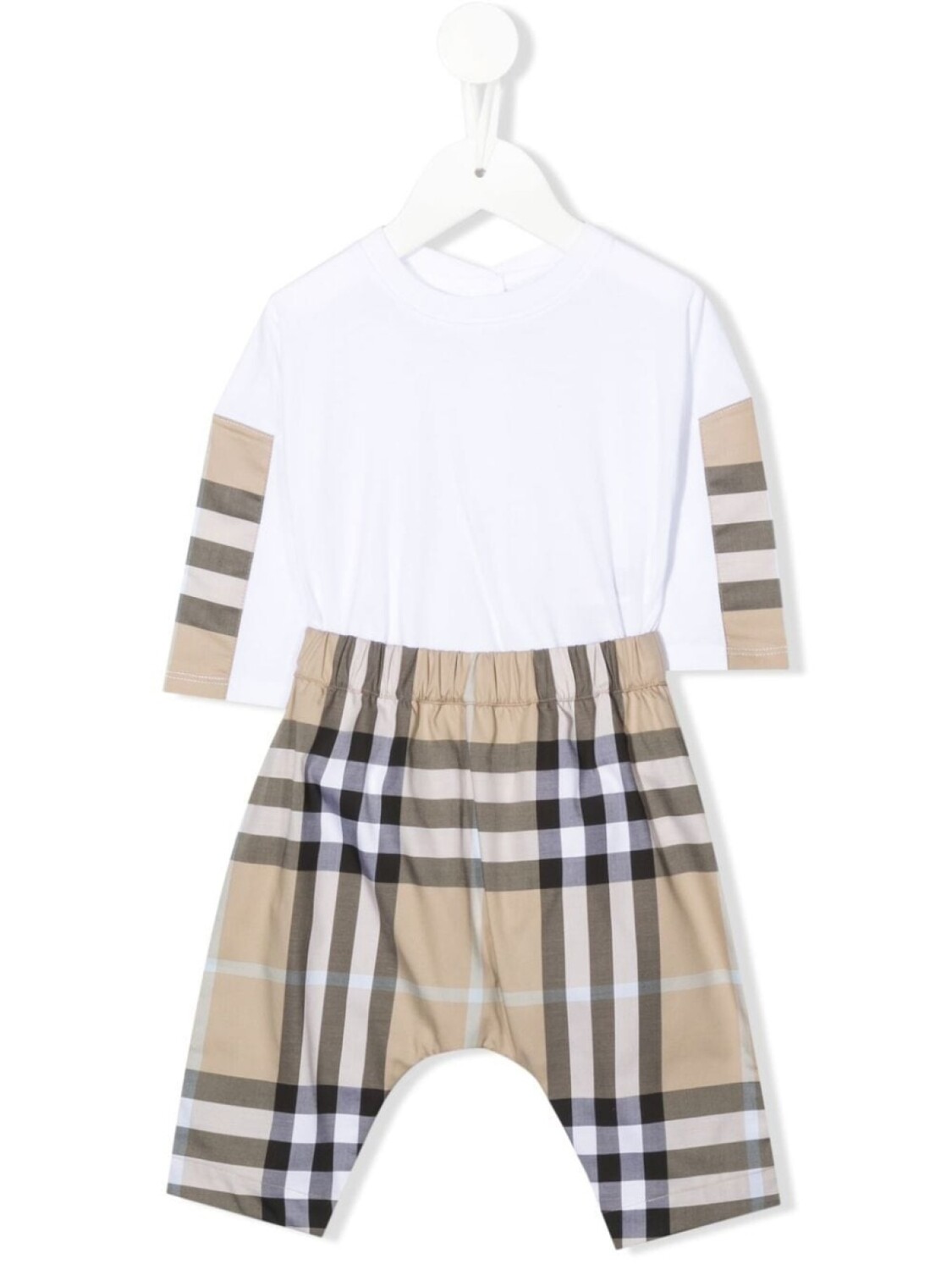 

Burberry Kids ромпер в клетку Vintage Check, нейтральный цвет