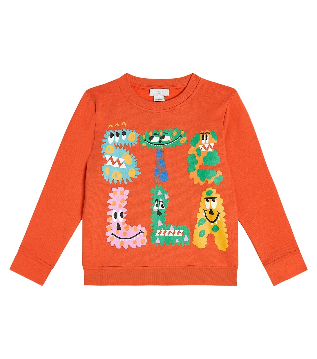 

Толстовка из хлопкового джерси с принтом Stella McCartney Kids, красный