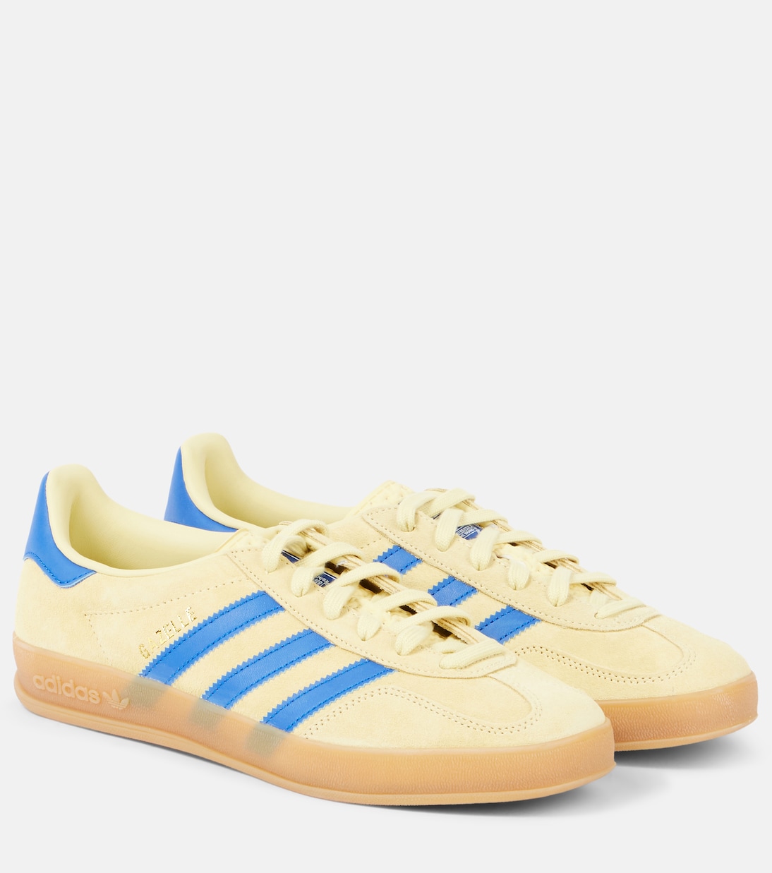 Gazelle замшевые кроссовки для помещений Adidas, Powder Yellow/Team Royal Blue