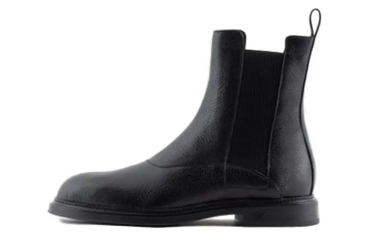 Ботильоны из зернистой кожи Emporio Armani