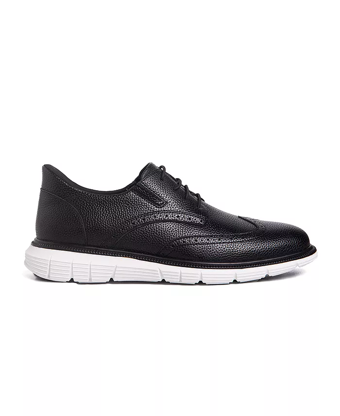 Hill Street Оксфорды Wingtip с технологией Hands-Free Slip On из кожи Marc Joseph New York, черный — фото 3