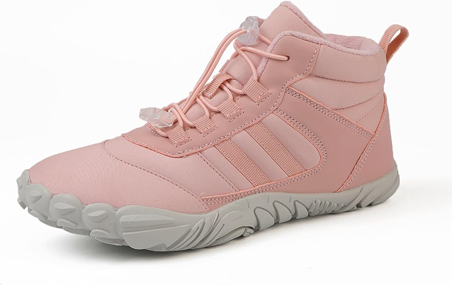 

Зимние ботинки - Водонепроницаемые минималистичные походные ботинки для снега, Широкий носок и подошва без переката, Противоскользящая подошва для льда, Этичная шерстяная подкладка - Унисекс Generic, розовый