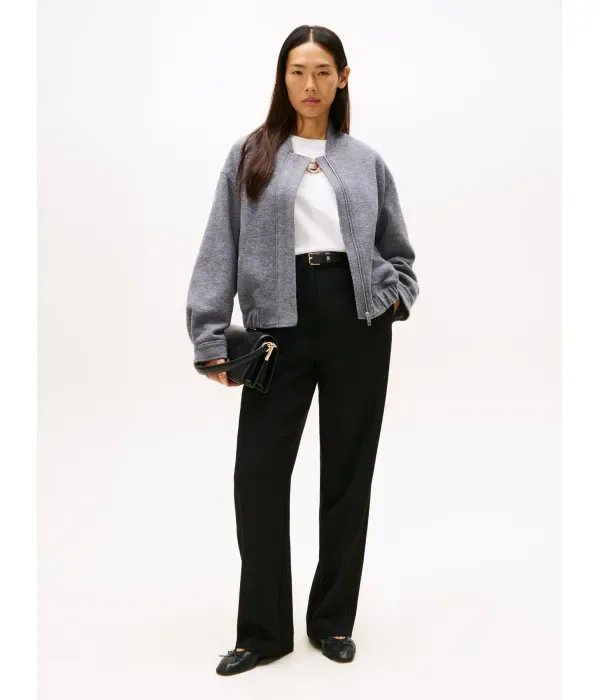 Шерстяная куртка-бомбер regular fit Tommy Hilfiger, серый — фото 2