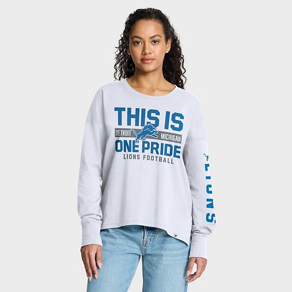 

Женская белая футболка Detroit Lions Hometown Legacy с длинным рукавом Fanatics, Белый, Женская белая футболка Detroit Lions Hometown Legacy с длинным рукавом Fanatics