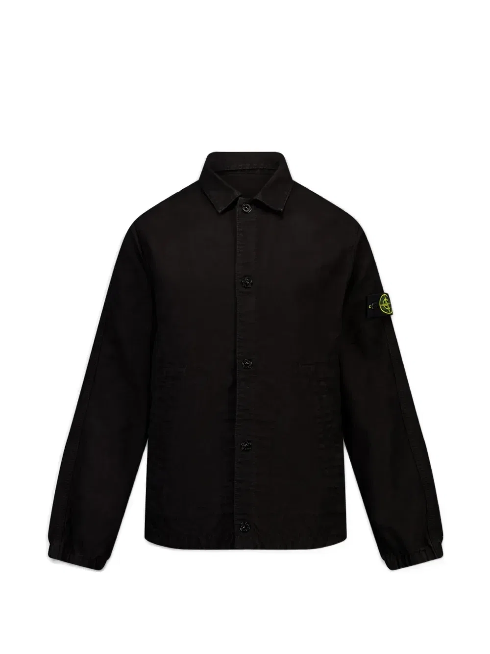 Куртка на пуговицах с нашивкой в виде компаса Stone Island Junior, черный