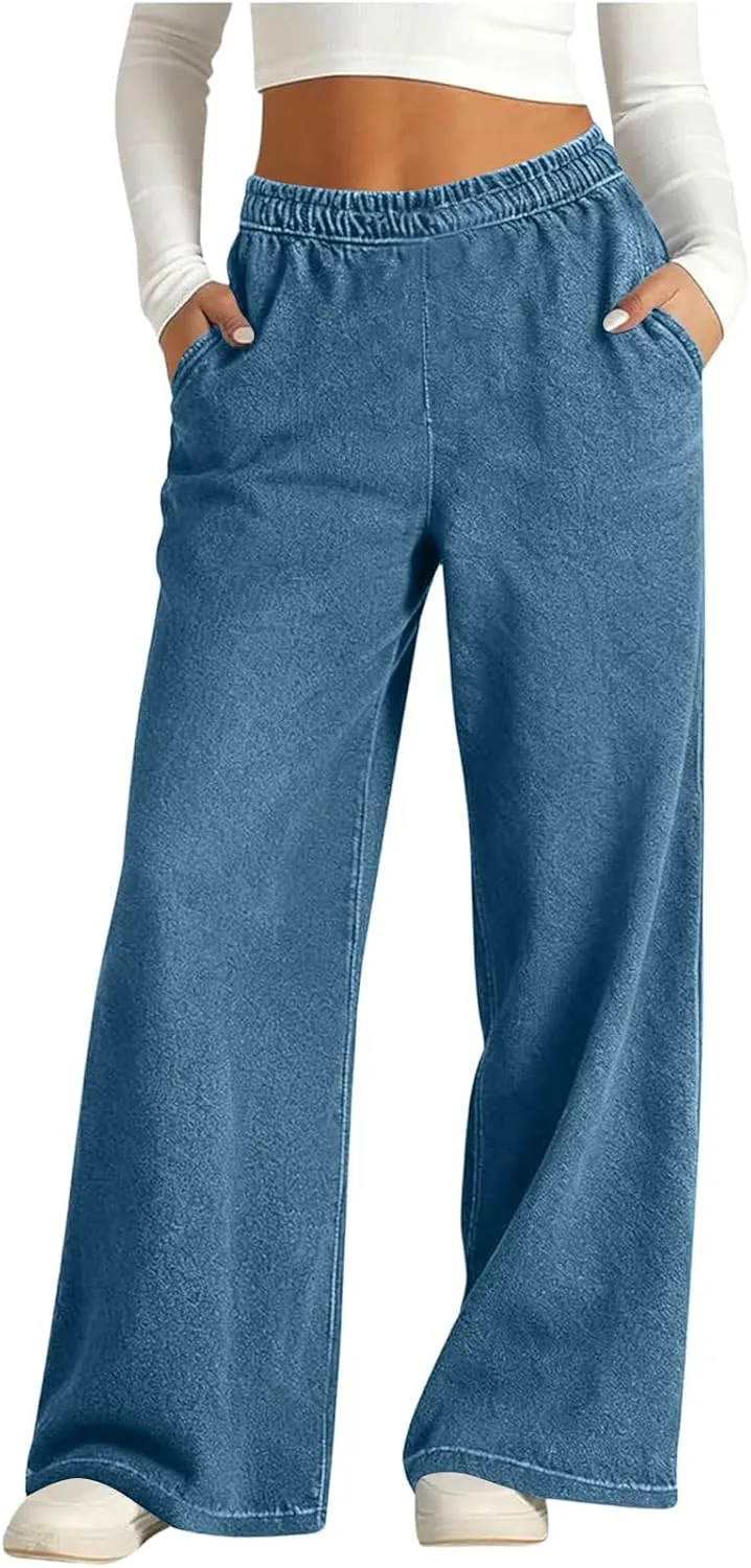 

Джинсы женские High Waisted Wide Leg Stretchy