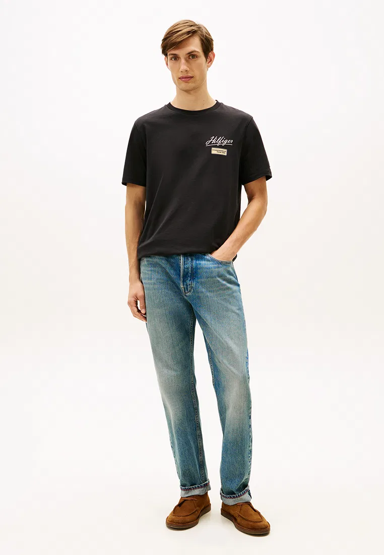 Футболка с графическим принтом, TH Mainline Tommy Hilfiger, черный — фото 4