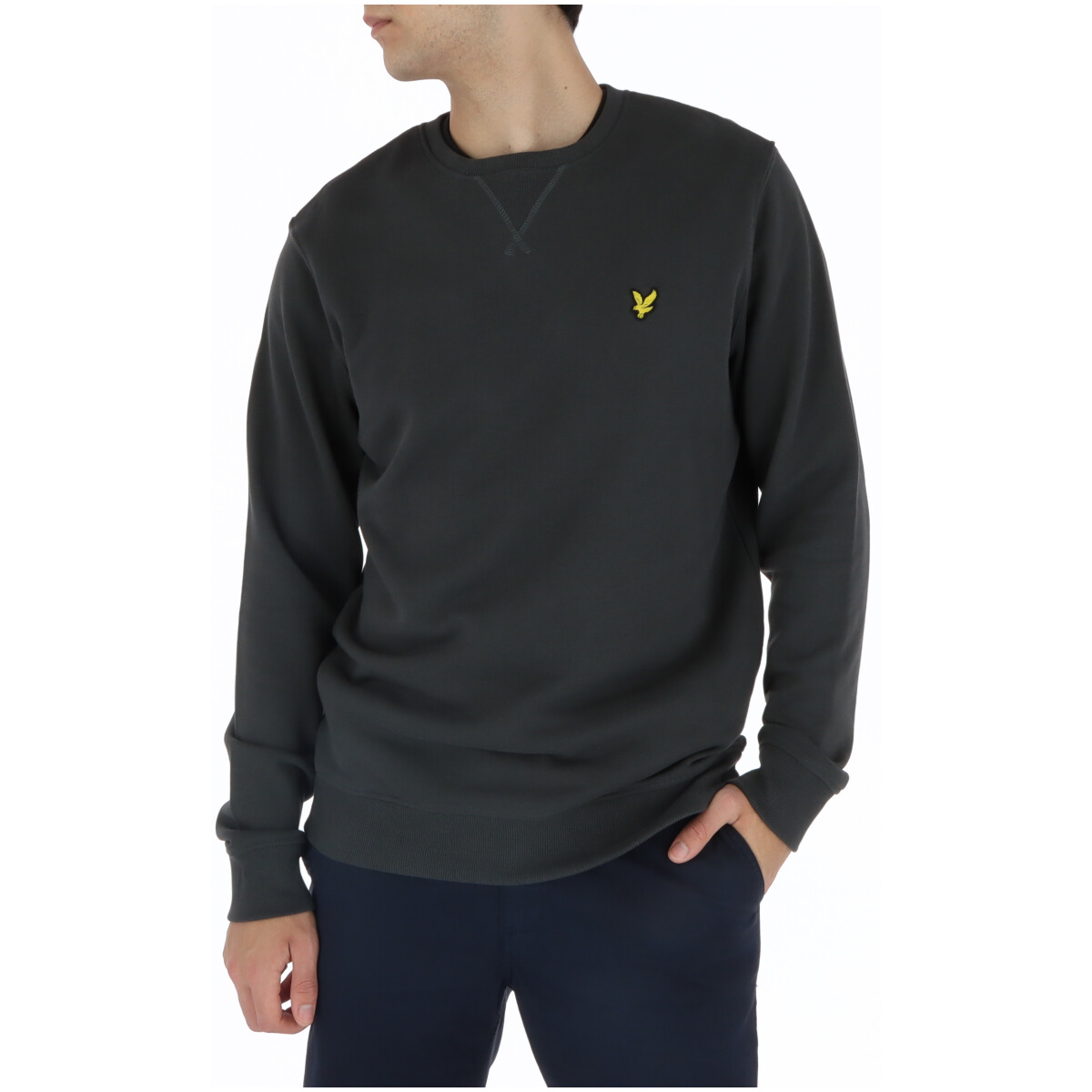 

Свитшот мужской Lyle & Scott хлопковый, темно-серый