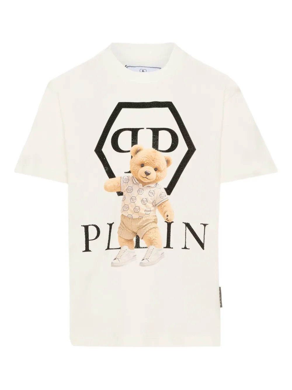 

Футболка с короткими рукавами и графическим принтом Philipp Plein Junior, нейтральный