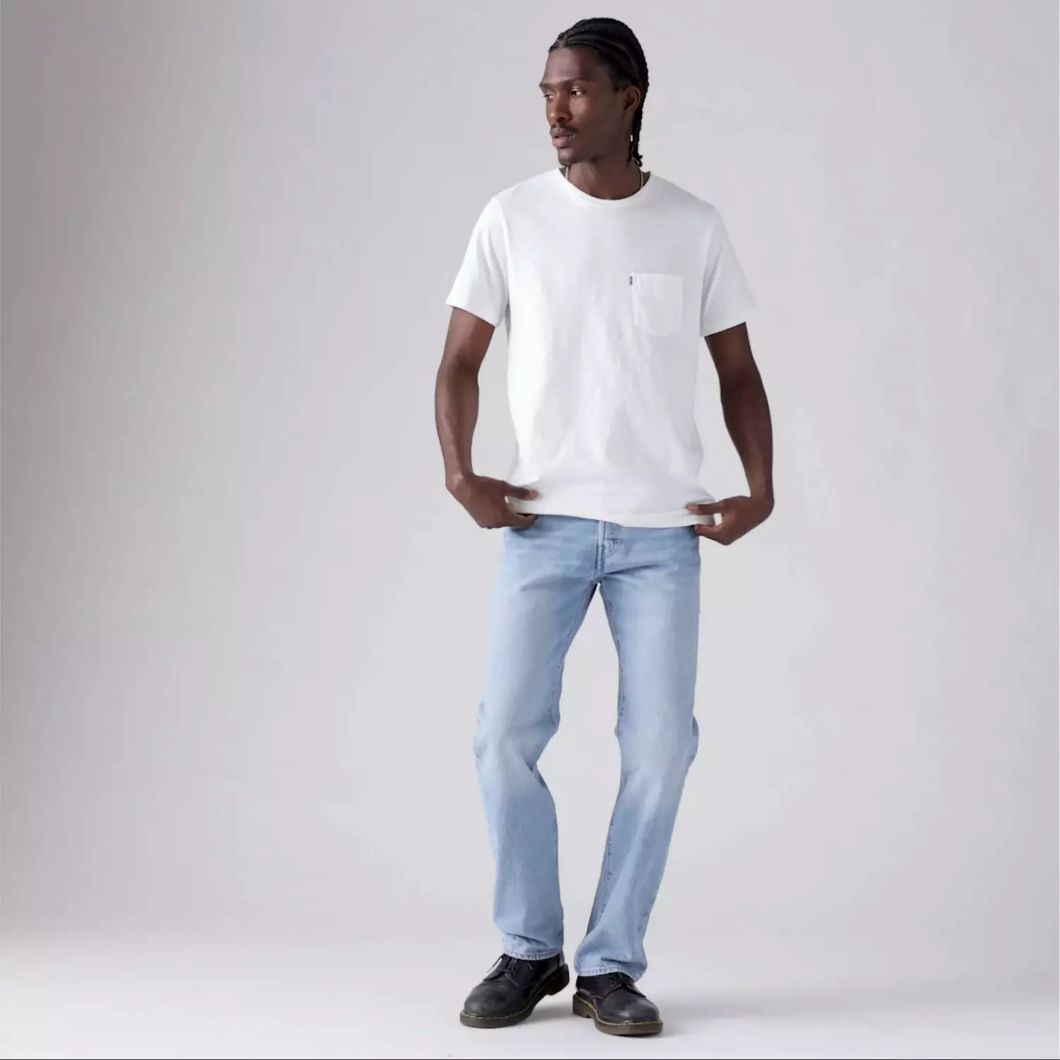 Классическая футболка с карманами Levi's, серый — фото 4