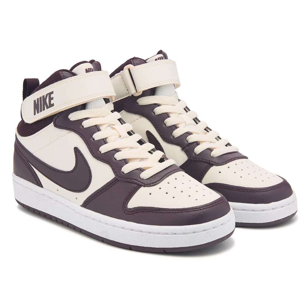 

Детские высокие кроссовки court borough mid 2 от Nike, sail/burgundy
