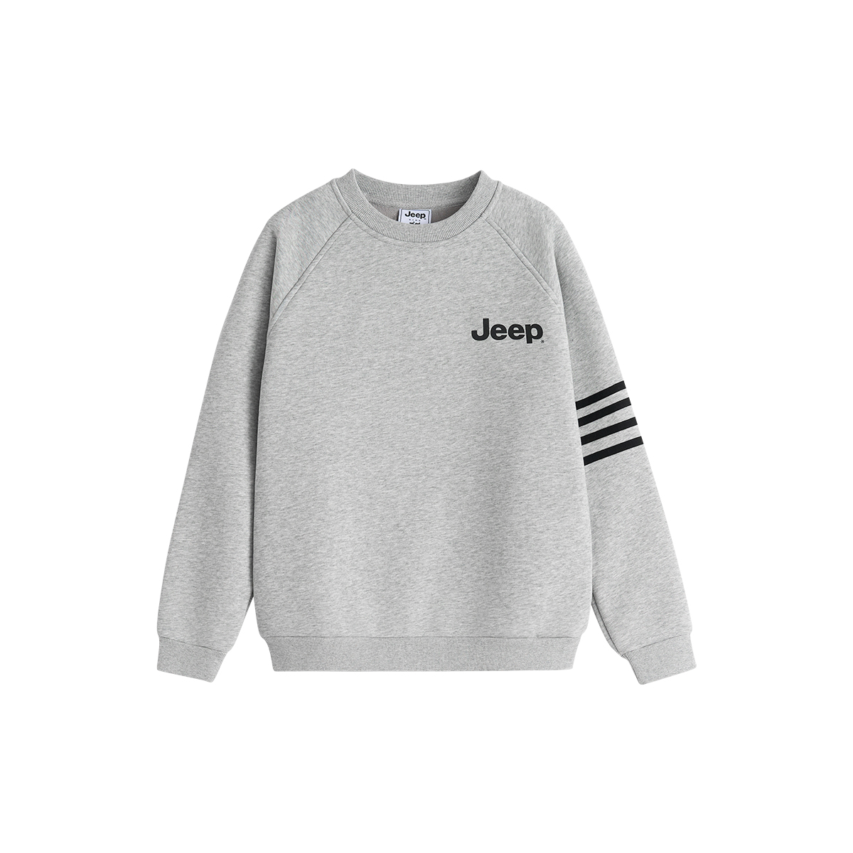 

Детская толстовка с круглым вырезом утолщенная Jeep, серый