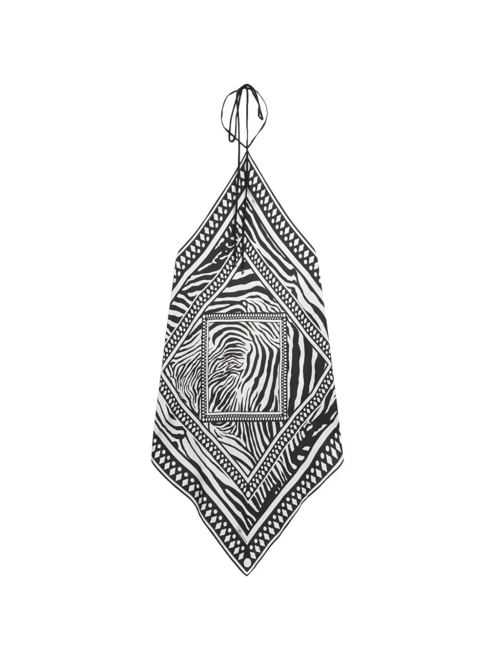 

Топ с принтом в виде зебры и узора foulard BLUMARINE, белый