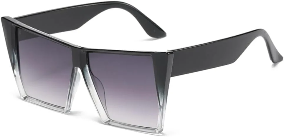 

Крупные квадратные солнцезащитные очки для женщин, модные солнцезащитные очки с градиентными линзами и защитой от УФ-излучения UV400 MTZJH, Gradient Black