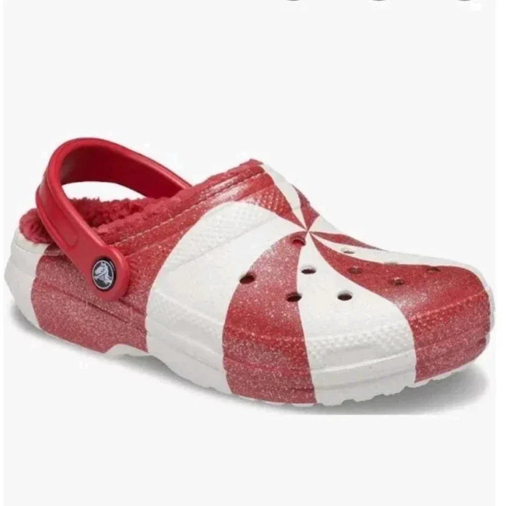 Crocs Classic Lined Holiday 209299-119 Clog White Casual Shoes JAX1184