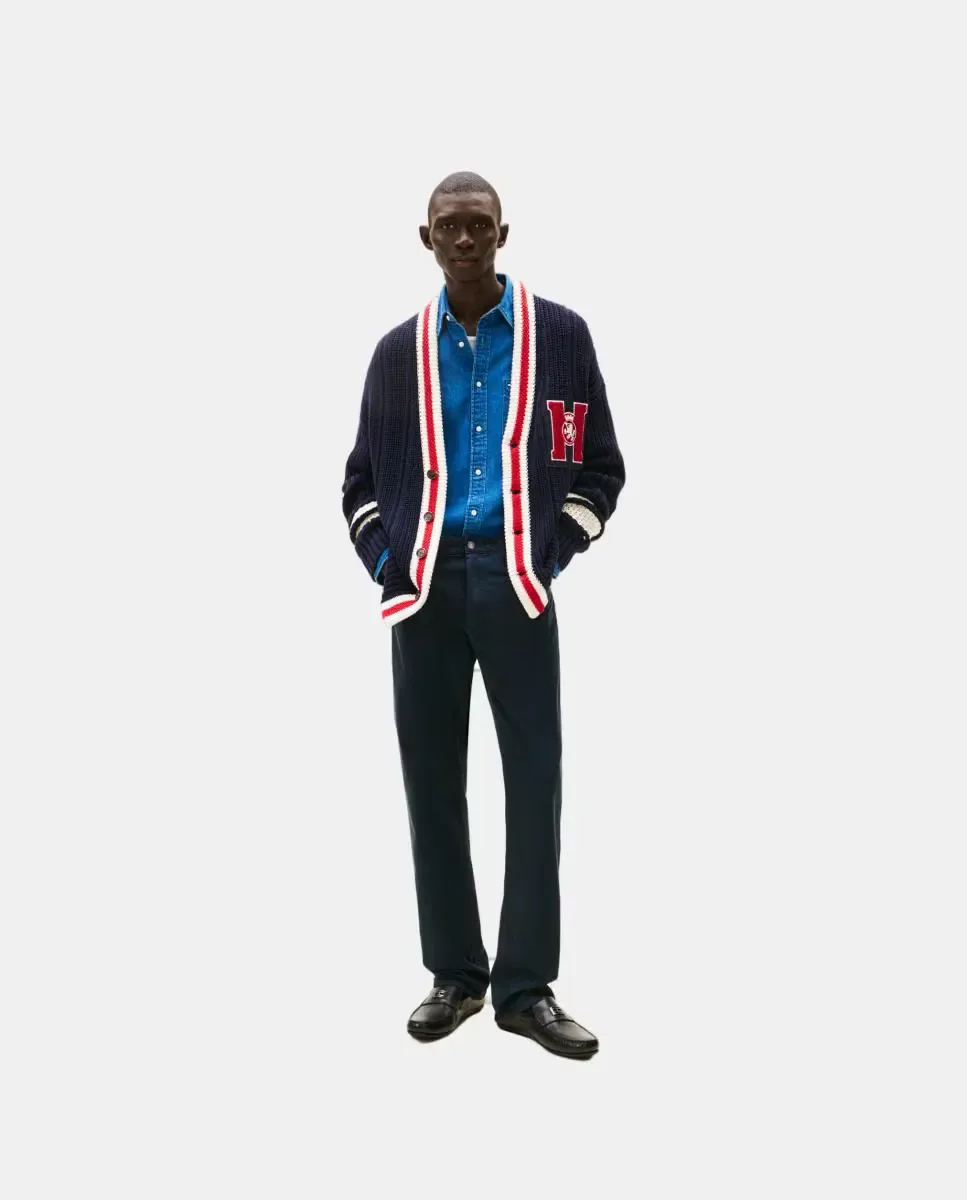 Кожаные лоферы с металлическим украшением Tommy Hilfiger, черный — фото 3