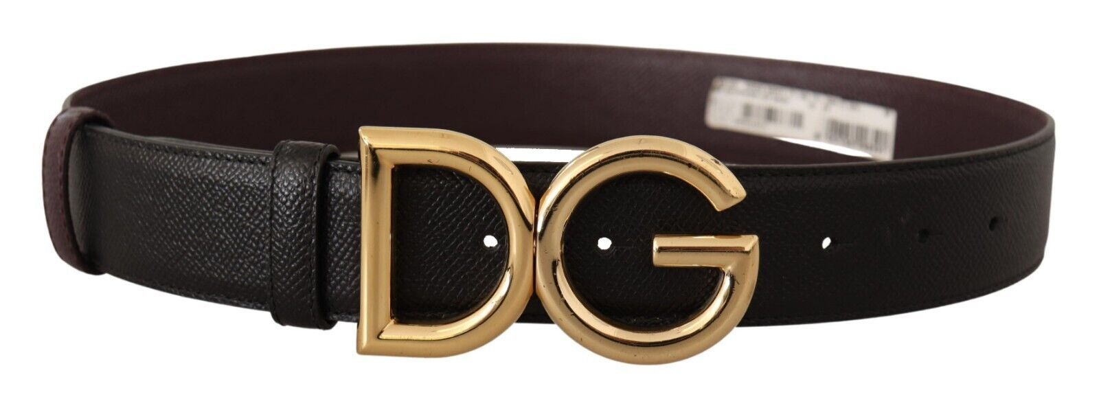 

Элегантный черный кожаный ремень с логотипом и пряжкой Dolce & Gabbana