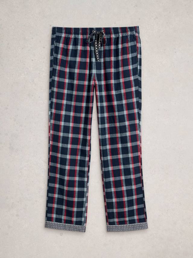 

Хлопковые пижамные брюки в клетку Moorland White Stuff, Dark Navy