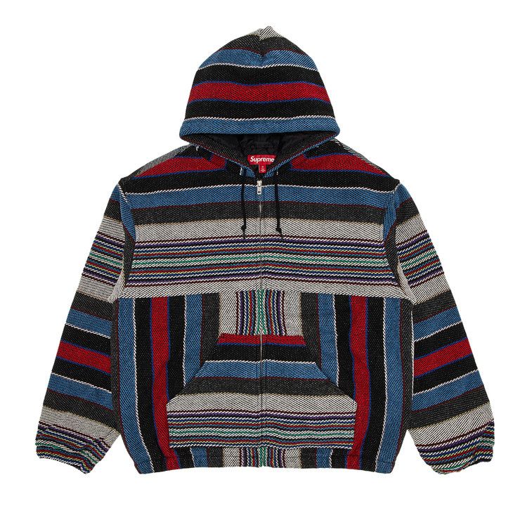

Куртка Supreme Woven Stripe Hooded Jacket, Black