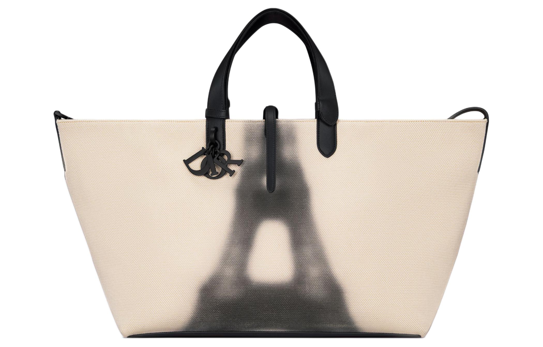 

Сумка женская кожаная Toujours Native Tubas молочно-белая и черная DIOR