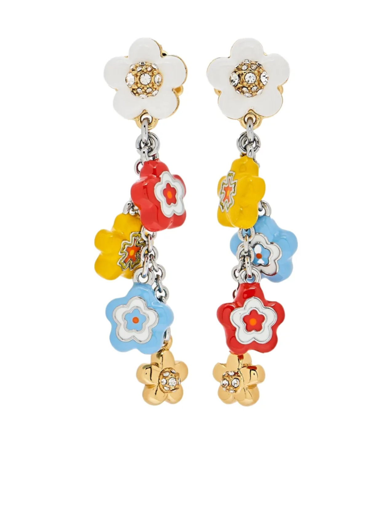 

Серьги Marc Jacobs The Enamel Wild Daisy Statement, серебряный