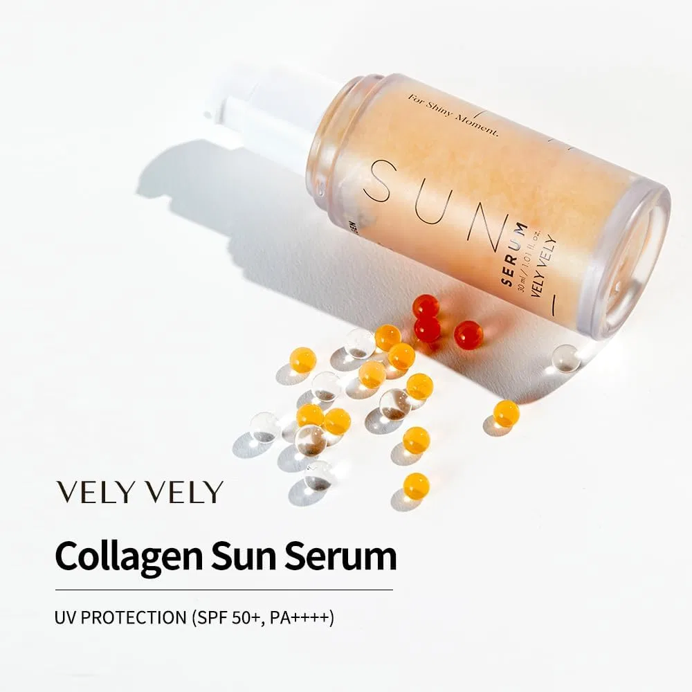 Солнцезащитный гель для лица VELY VELY Collagen Sun Serum SPF50+ 30 мл — фото 2