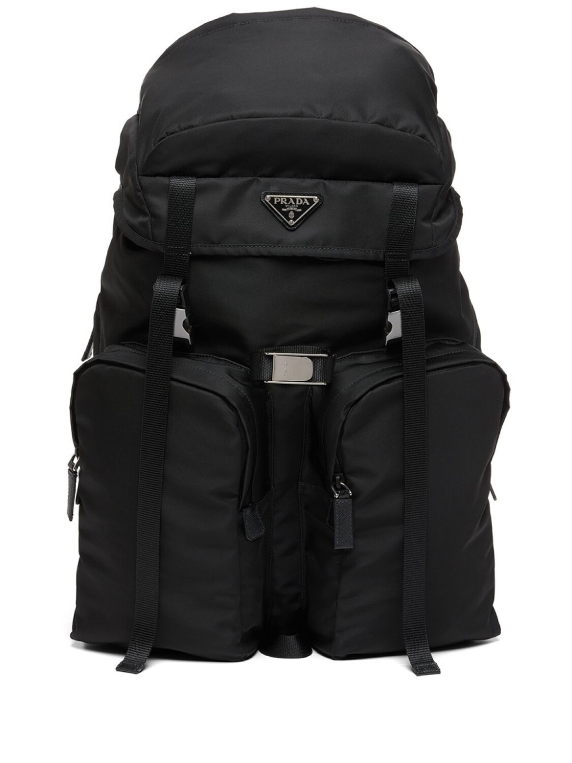 

Prada рюкзак Re-Nylon с карманами, черный