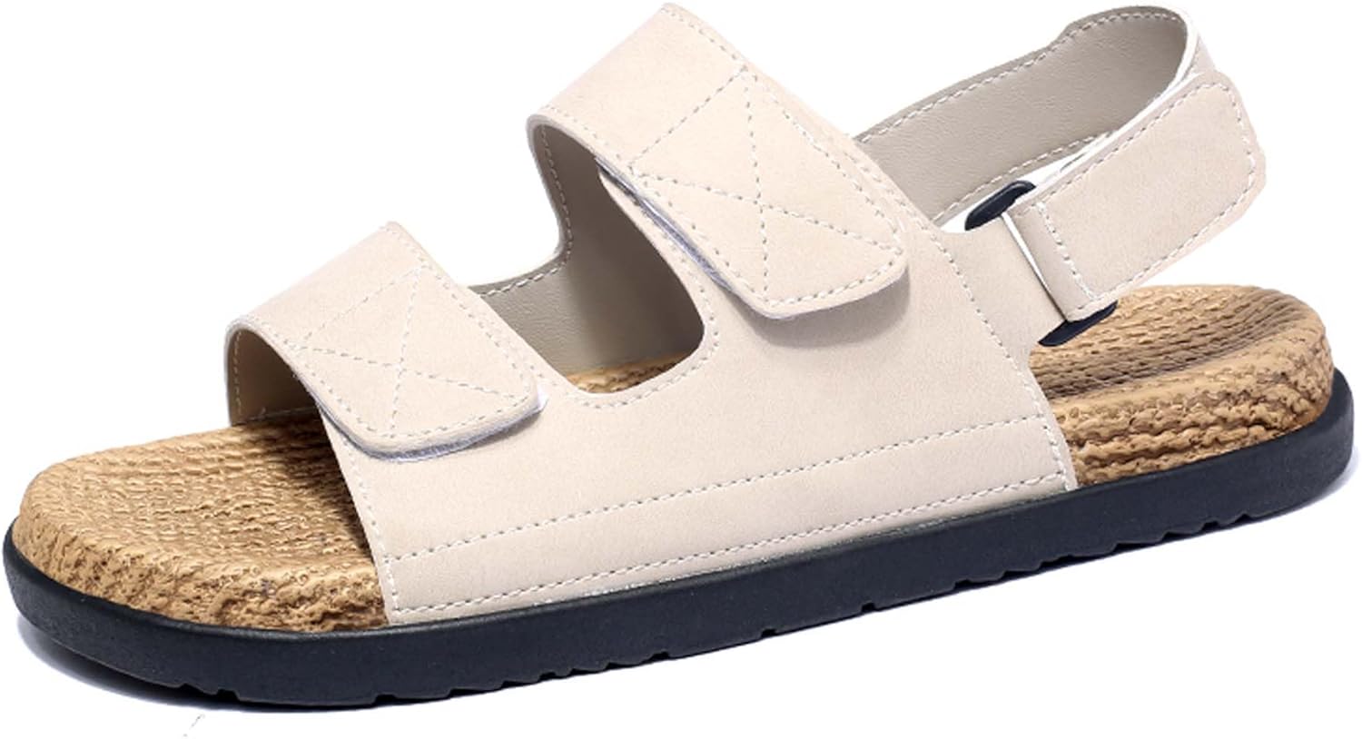 

Сандалии больших размеров для мужчин с открытым носком, летние, противоскользящие, дышащие, для походов и пляжа, домашние тапочки из древесины, сандалии для бассейна и отдыха, спортивные сандалии Generic, бежевый