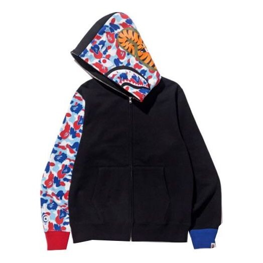 

Толстовка BAPE Paris Limited Paris Shark Zipper Jacket Black, черный