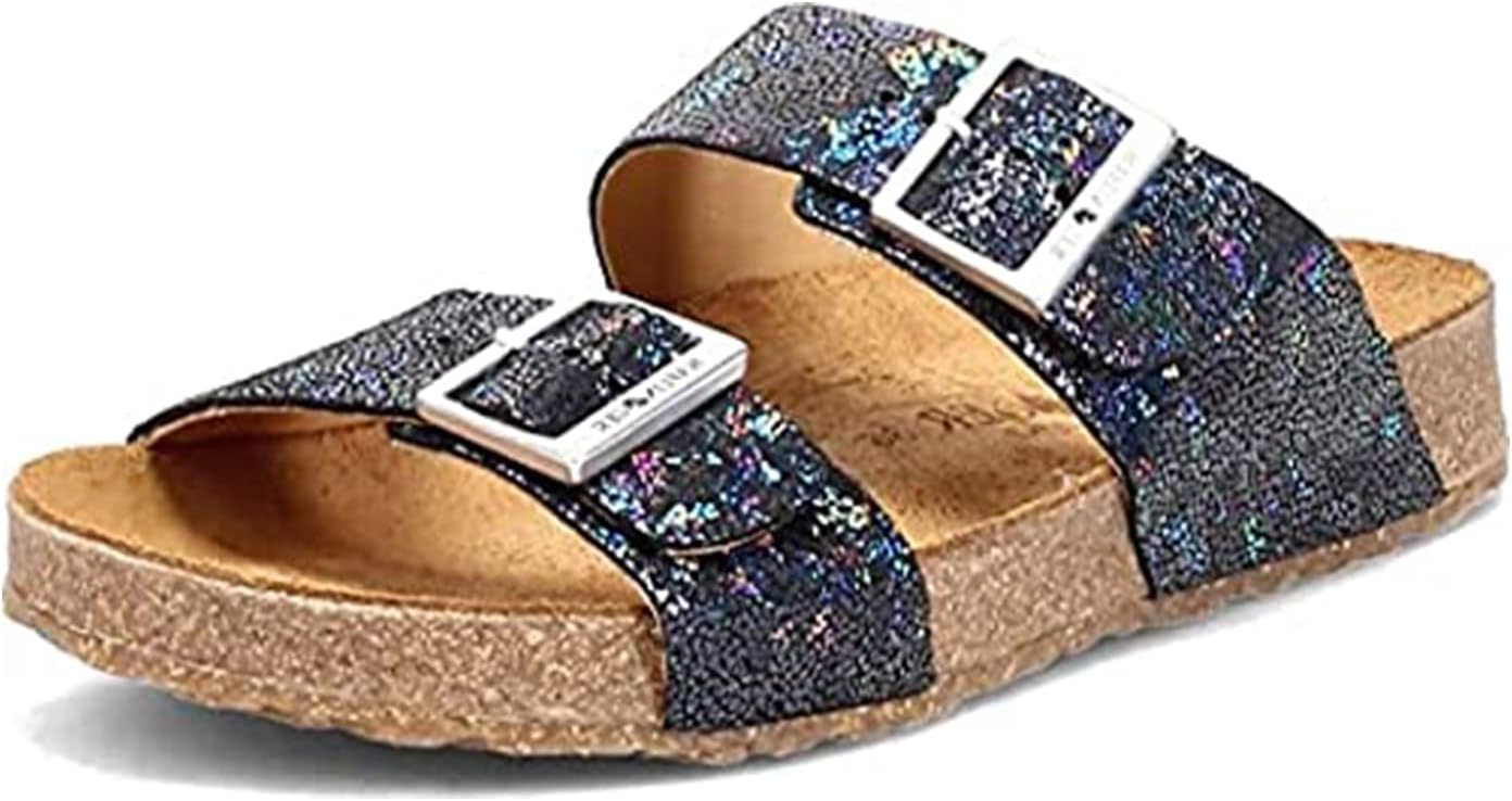 

HAFLINGER Andrea Elegant кожаные сандалии с резиновой подошвой и корковой латексной стелькой Unisex, черный