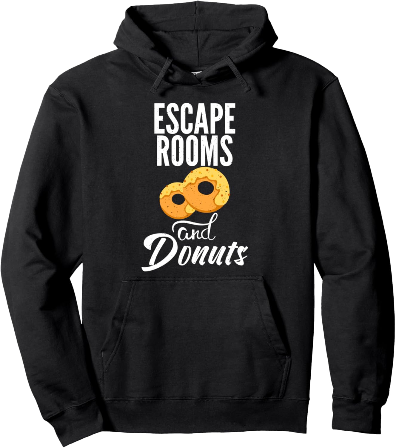 

Худи для любителей квестов и пончиков Escape Room Gifts, черный