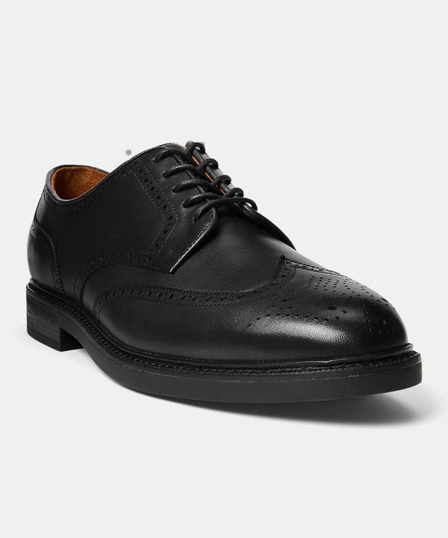 Мужские туфли POLO RALPH LAUREN ASHER Wingtip тёмно-коричневые — фото 2